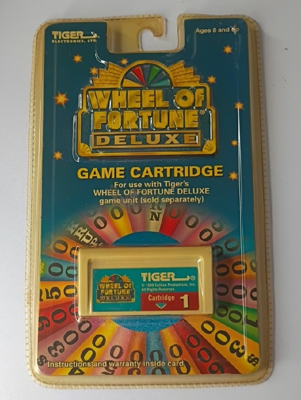 1998 Tiger Electronics Wheel of Fortune Deluxe handheld game two game cartridge - Picture 4 of 9